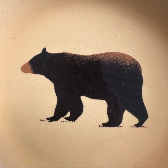 2 Brushwerks Big Sky Carvers BEAR Stoneware Bowls 9.5” Cabincore - Picture 4 of 12